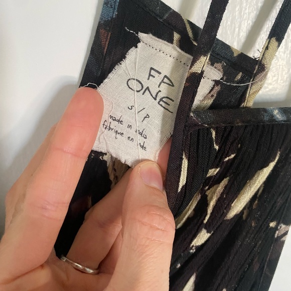 Free people dress with double satraps and side cut outs. - Picture 2 of 3